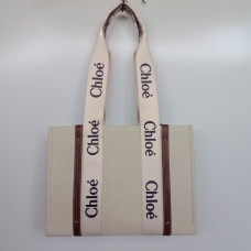 Chloe Woody tote orta  boy deri