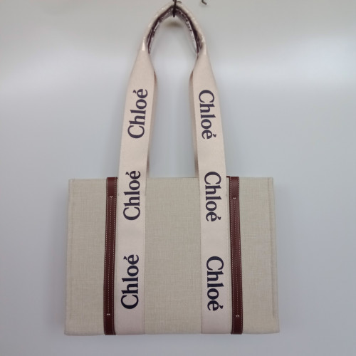 Chloe Woody tote orta  boy deri