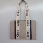 Chloe Woody tote orta  boy deri